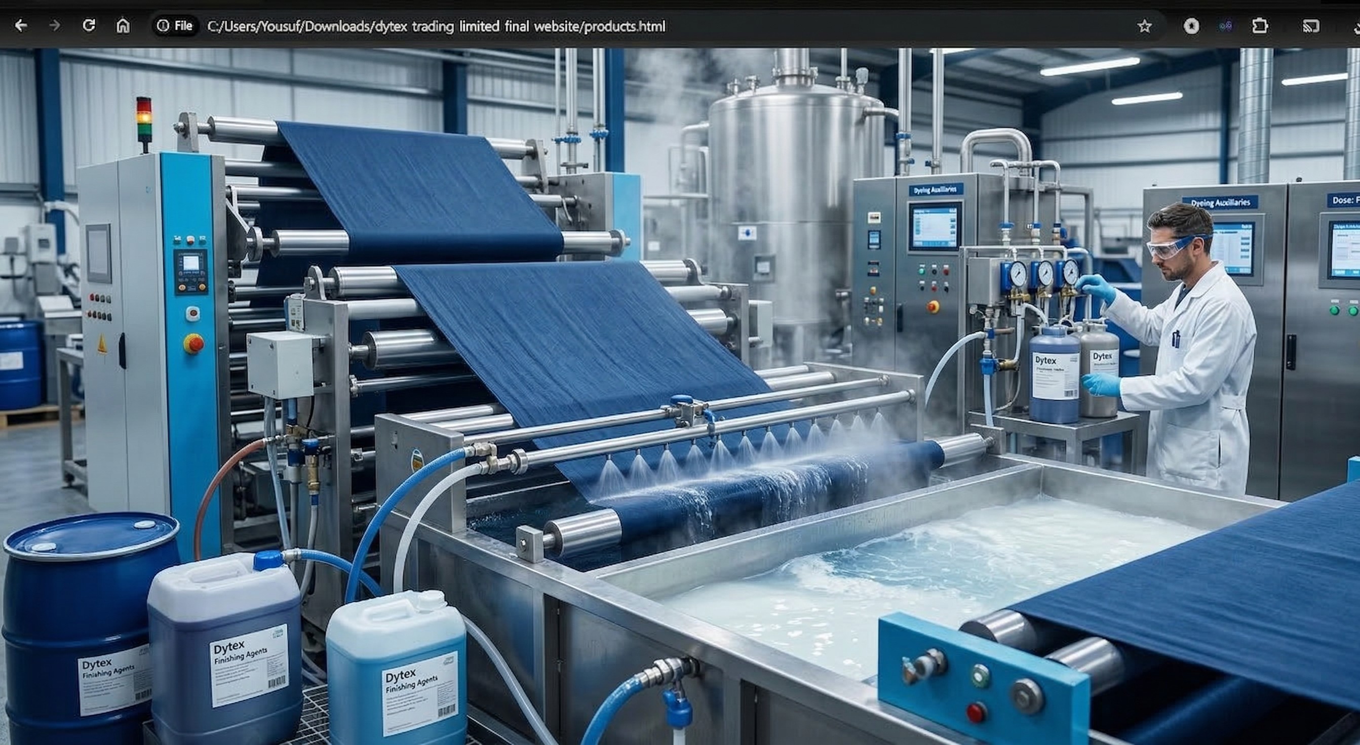 Textile chemical processing